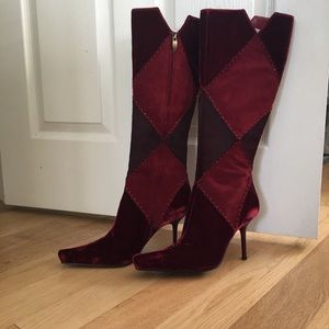 Sergio Rossi Leather, Suede & Velvet Boots
